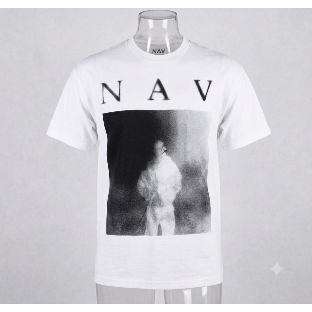 NAV Saint M Men's White Graphic Print Short Sleeve T-Shirt. Size XXL